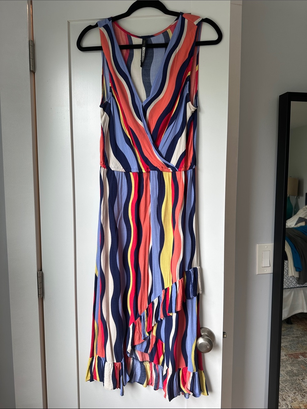 Plenty by Tracy Reese Multicolor Wave Stripe Sleeveless Maxi Dress
